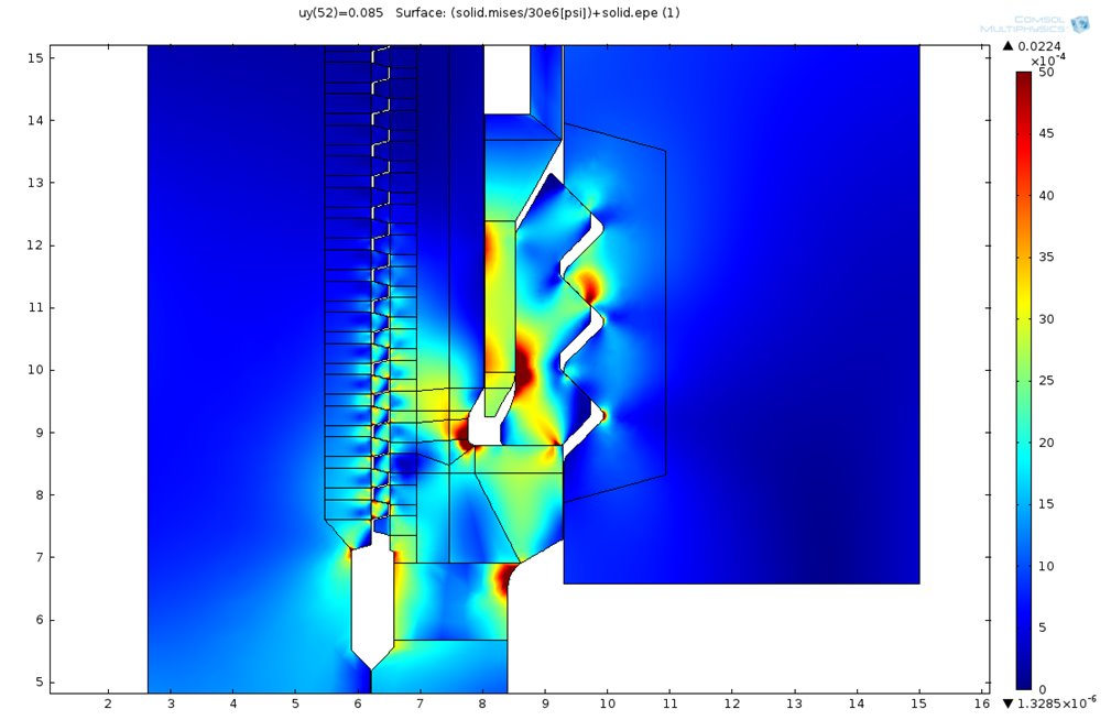  This piece of structural capacity analysis is a standard type locking mechanism, again completed as part of the recent HTHP Surface Exploration System project.